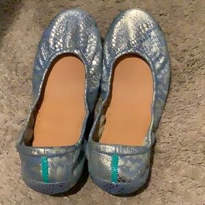 Used pair of paradise blue Tieks